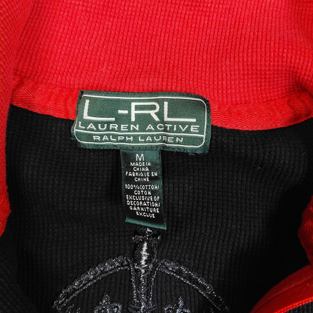 Ralph Lauren Women’s Active Long Sleeve 1/4 Zip LXVII Embroidered Black Size M - Picture 4 of 11